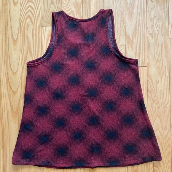 Maurices NWT Red Plaid Tank Top Size Small - Picture 3 of 10